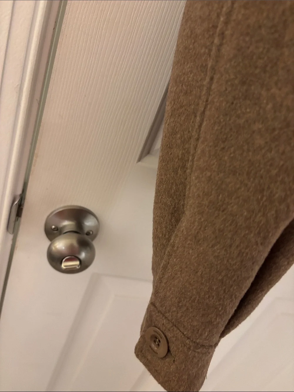 Coach: Women’s Bomber Brown Wool-Blend Zip Jacket w/pockets buckles on back